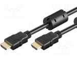 Кабел HDMI-HDMI HDMI.HE040.015 Кабел; HDMI 1.4; HDMI щепсел,от двете страни; 1,5m; черен